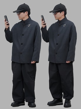 「ウールアウター」｜kurashinoiyashiさん（メンズ・160cm）の秋コーディネート