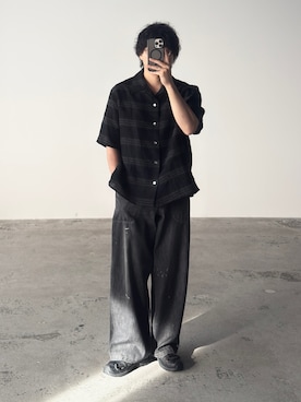 「LIDNM（リドム）のアイテム」を使った、kurashinoiyashiさん（メンズ・158cm）の夏コーディネート