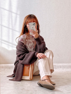 「sakishimatokyo（サキシマトーキョー）のアイテム（Tシャツ/カットソー）」を使った、ぽーさん（レディース・148cm）の秋コーディネート