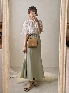 「ピスタチオ」｜「アイテム（その他）」を使った、ぽーさん（レディース・148cm）の春コーディネート