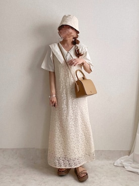 「LE MORE（リモア）のアイテム」を使った、ぽーさん（レディース・148cm）の夏コーディネート