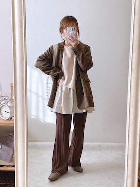 「amelier MAJESTIC LEGON（アメリエルマジェスティックレゴン）のアイテム」を使った、ぽーさん（レディース・148cm）の秋コーディネート