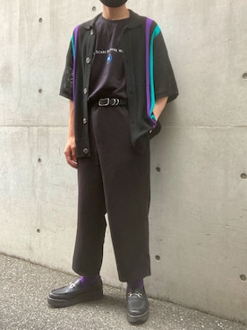 「Ellno Loset（エルノロゼット）のアイテム（カーディガン/ボレロ）」を使った、　きいさん（メンズ・170cm）の夏コーディネート