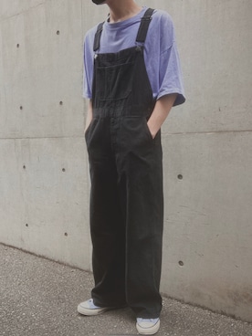 「GU（ジーユー）のアイテム（サロペット/オーバーオール）」を使った、　きいさん（メンズ・170cm）の夏コーディネート