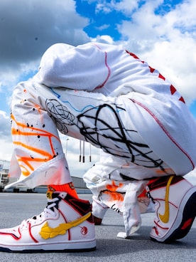 「OFF-WHITE」｜「アイテム（パーカー）」を使った、HYS-TKさん（メンズ・178cm）の秋コーディネート