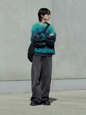 「アイテム（ニット/セーター）」を使った、Aoi Sugiyama さん（メンズ・170cm・20代）の夏コーディネート