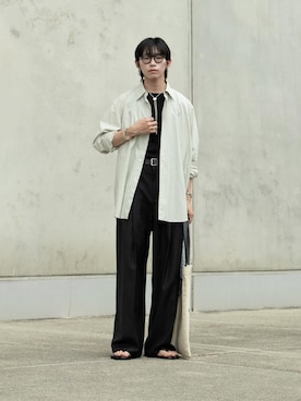 「アイテム（サンダル）」を使った、Aoi Sugiyama さん（骨格ウェーブ・メンズ・170cm）の夏コーディネート