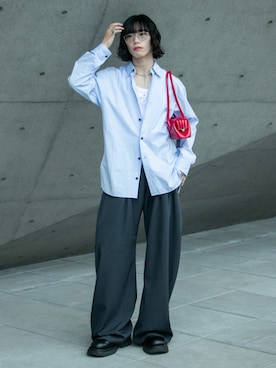 「アイテム（タンクトップ）」を使った、Aoi Sugiyama さん（メンズ・170cm）の夏コーディネート