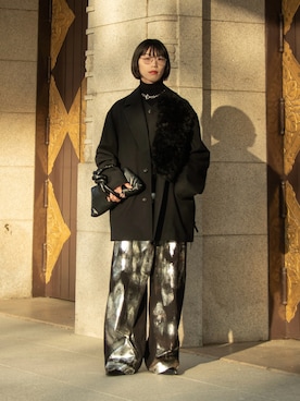 「アイテム（テーラードジャケット）」を使った、Aoi Sugiyama さん（メンズ・170cm）の冬コーディネート