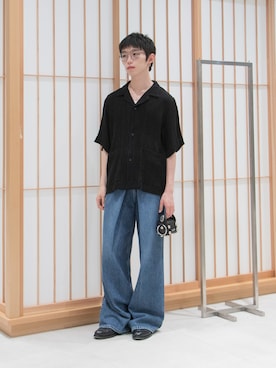 「STUDIOUS(ステュディオス)のアイテム」を使った、Aoi Sugiyama さん(メンズ・170cm)の夏コーディネート