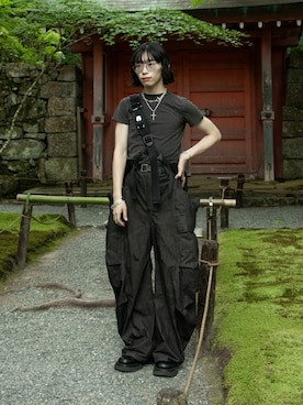 「アイテム（トップス）」を使った、Aoi Sugiyama さん（メンズ・170cm）の夏コーディネート