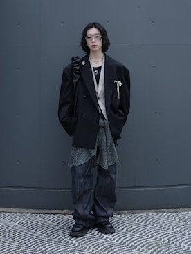 「STUDIOUS（ステュディオス）のアイテム」を使った、Aoi Sugiyama さん（メンズ・170cm）の春コーディネート
