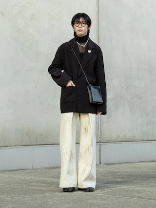 「Maison Margiela（メゾンマルジェラ）のTABI ANKLE BOOTS H60（ブーツ）」を使った、Aoi Sugiyama さん（メンズ・170cm）の夏コーディネート