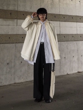 「stein（シュタイン）のアイテム」を使った、Aoi Sugiyama さん（メンズ・170cm）の冬コーディネート