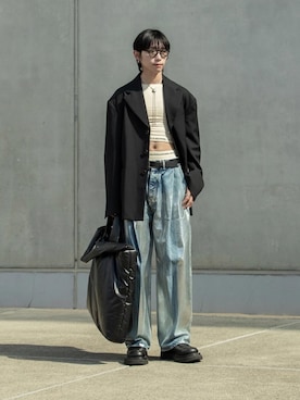 「beautiful people（ビューティフルピープル）のWACOAL MEN ÷ bp    boxer tops（その他アンダーウェア/インナー）」を使った、Aoi Sugiyama さん（メンズ・170cm）の夏コーディネート