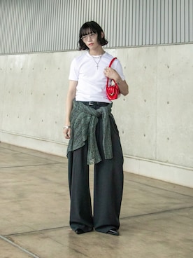 「アイテム（Tシャツ/カットソー）」を使った、Aoi Sugiyama さん（メンズ・170cm）の夏コーディネート