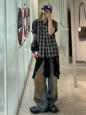 「アイテム（ハンドバッグ）」を使った、A.Sさん（メンズ・176cm）の夏コーディネート