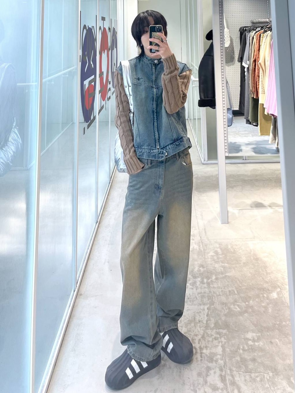 UNISEX】NOT4NERD／ニットスリーブデニムジャケットを使った人気
