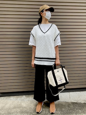 「WILD THINGS（ワイルドシングス）のアイテム（キャップ）」を使った、mama さん（レディース・169cm）の秋コーディネート