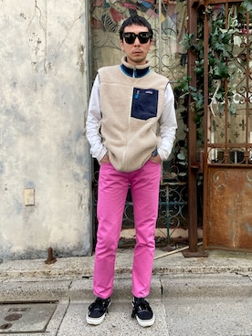 「Levi's（リーバイス）のアイテム（チノパンツ）」を使った、田中奨伍さん（メンズ・178cm）の春コーディネート