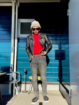 「DR.DENIM（ドクターデニム）のアイテム」を使った、田中奨伍さん（メンズ・178cm）の秋コーディネート