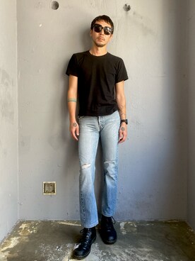 「Levi’s」｜田中奨伍さん（メンズ・178cm）の秋コーディネート