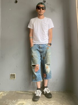 「United Athle（ユナイテッドアスレ）のアイテム」を使った、田中奨伍さん（メンズ・178cm）の夏コーディネート