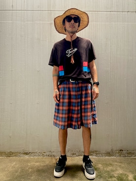 田中奨伍さん（メンズ・178cm）の夏コーディネート