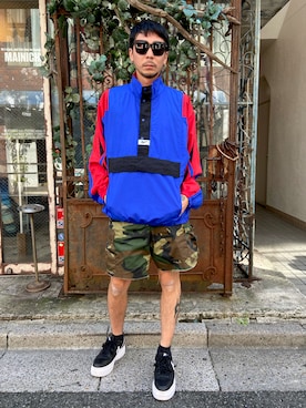 「迷彩」｜「アイテム（パンツ）」を使った、田中奨伍さん（メンズ・178cm）の秋コーディネート