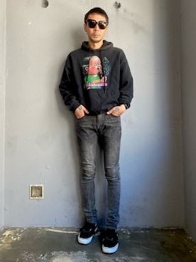「DR.DENIM（ドクターデニム）のアイテム」を使った、田中奨伍さん（メンズ・178cm）の秋コーディネート