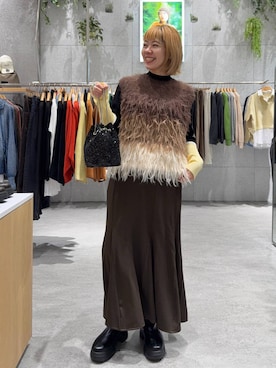 「アイテム（ベスト）」を使った、kuu__lpさん（レディース・157cm・30代）の冬コーディネート