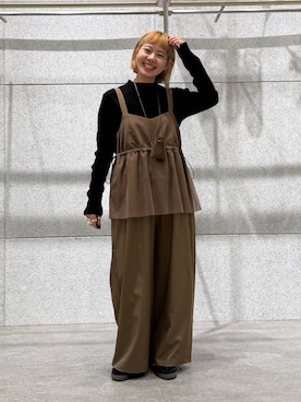 「アイテム（ネックレス）」を使った、kuu__lpさん（レディース・157cm・30代）の秋コーディネート