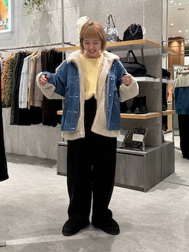 「アイテム（デニムジャケット）」を使った、kuu__lpさん（レディース・157cm・30代）の秋コーディネート
