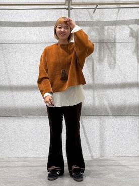 「アイテム（ネックレス）」を使った、kuu__lpさん（レディース・157cm・30代）の秋コーディネート