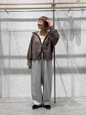 「アイテム（スウェットパンツ）」を使った、kuu__lpさん（レディース・157cm・30代）の秋コーディネート