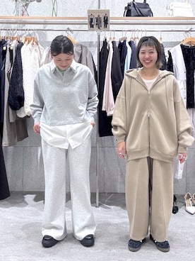 「アイテム（スウェットパンツ）」を使った、kuu__lpさん（レディース・157cm・30代）の冬コーディネート