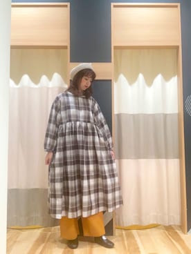 「はじめましてコーデ」｜「アイテム（ハンチング/ベレー帽）」を使った、nanamiさん（レディース・170cm）の春コーディネート