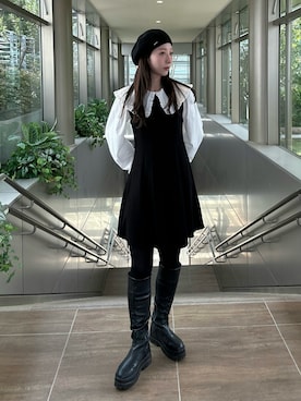 にこさん（骨格ウェーブ・レディース・165cm）の秋コーディネート