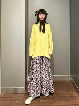 「アイテム（帽子）」を使った、にこさん（レディース・165cm・30代）の秋コーディネート