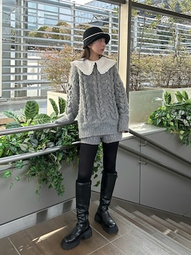 にこさん（レディース・165cm）の冬コーディネート