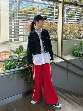 「アイテム（キャップ）」を使った、にこさん（レディース・165cm・30代）の冬コーディネート