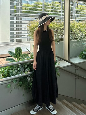 「アイテム（帽子）」を使った、にこさん（レディース・165cm・30代）の秋コーディネート