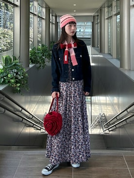「アイテム（ボディバッグ/ウエストポーチ）」を使った、にこさん（レディース・165cm）の秋コーディネート