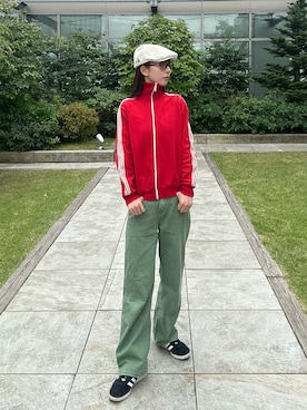 「アイテム（ハンチング/ベレー帽）」を使った、にこさん（レディース・165cm）の秋コーディネート