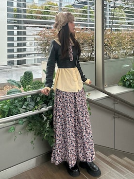 「アイテム（帽子）」を使った、にこさん（レディース・165cm・30代）の冬コーディネート