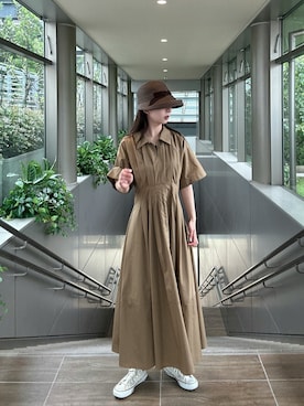 「アイテム（帽子）」を使った、にこさん（レディース・165cm・30代）の夏コーディネート