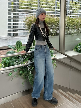 「アイテム（ニットキャップ/ビーニー）」を使った、にこさん（レディース・165cm・30代）の秋コーディネート