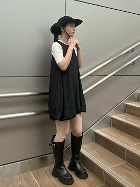 「OVERRIDE（オーバーライド）のアイテム」を使った、にこさん（レディース・165cm）の夏コーディネート