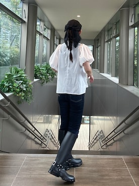 「kaorinomori（カオリノモリ）のアイテム」を使った、にこさん（レディース・165cm）の秋コーディネート