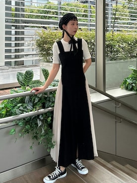 「kaorinomori（カオリノモリ）のアイテム」を使った、にこさん（レディース・165cm）の夏コーディネート